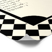 Retro Alphabetical Wedding Seating Chart Poster (Hoek)