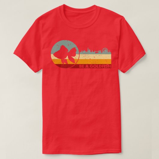 Retro  als goudvis t-shirt (Design voorkant)