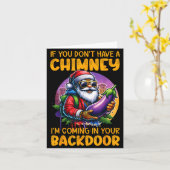 Retro Als Je Geen Schoorsteen Hebt Kom Ik Bij Jou  Kaart (Gele Bloem)