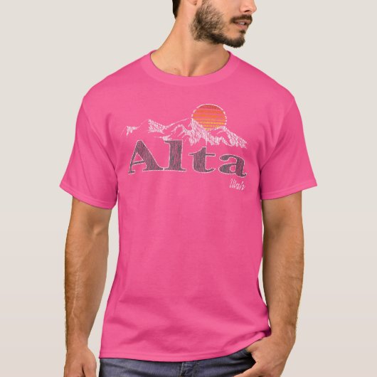 Retro Alta Utah Mountain T-shirt (Voorkant)