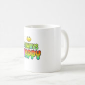 Retro altijd blij Rainbow Smile Mok (Voorkant rechts)