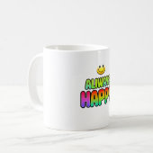 Retro altijd blij Rainbow Smile Mok (Voorkant links)