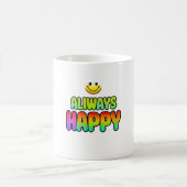 Retro altijd blij Rainbow Smile Mok (Center)