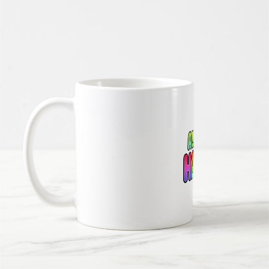 Retro altijd blij Rainbow Smile Mok (Links)