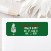 Retro Aluminium kerstboom Etiket (Insitu)