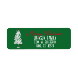 Retro Aluminium kerstboom Etiket