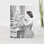 RETRO ALUMINIUM METAAL CHRISTMAS TREDE KAARTEN (Voorkant)