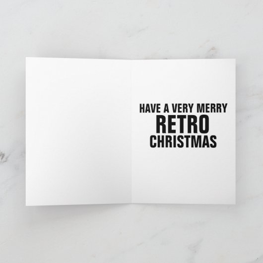 RETRO ALUMINIUM METAAL CHRISTMAS TREDE KAARTEN (Binnen)