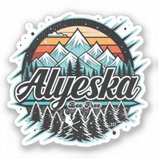 Retro Alyeska Ski Sticker