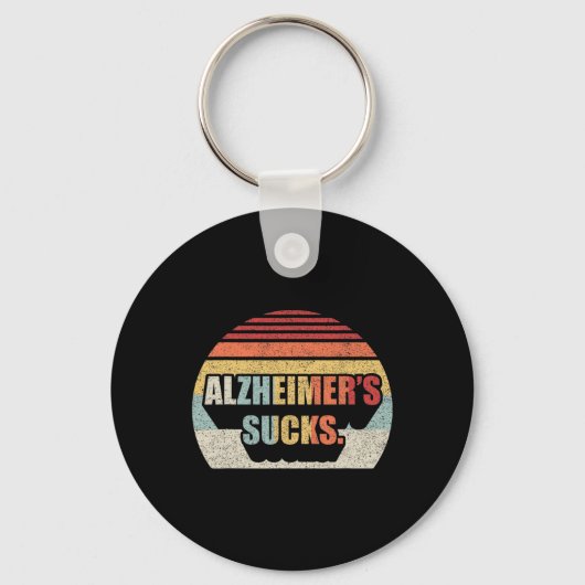 Retro Alzheimer Dementia Alzheimer Disease Awaren Sleutelhanger (Voorkant)