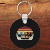 Retro Alzheimer Dementia Alzheimer Disease Awaren Sleutelhanger (Voorkant)