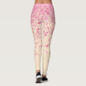 Retro amandel en rode sproeten Print Leggings (Achterkant)
