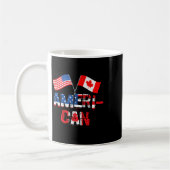 Retro Ameri-kaans Canada Usa Vlag Patriottisch Can Koffiemok (Links)