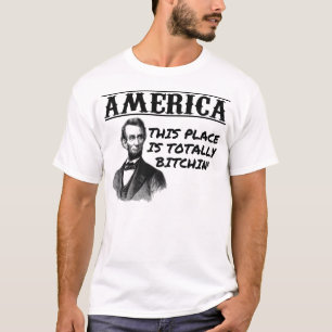 Retro America met Abraham Lincoln T-shirt