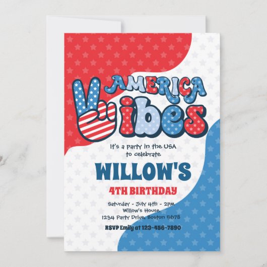 Retro America Vibes 4e juli 2010 Kaart (Voorkant)