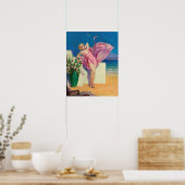 Retro American Art Print, "Seaside Flirtation" Poster (Keuken)