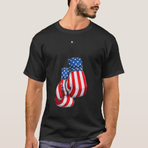 Retro American Boxing Glove Boxer USA  Fla T-shirt
