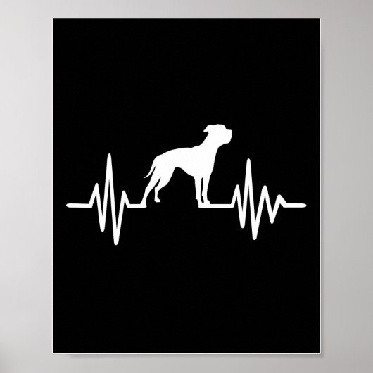 Retro American Bulldog Print | Lovely Gift (Voorkant)