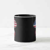 Retro American Canadian Flag Tree Roots Canada Mok (Midden)