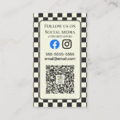 retro American diner 1960 1950s milkshake Visitekaartje (Achterkant)