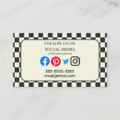 retro American diner 1960 1950s milkshake Visitekaartje (Achterkant)