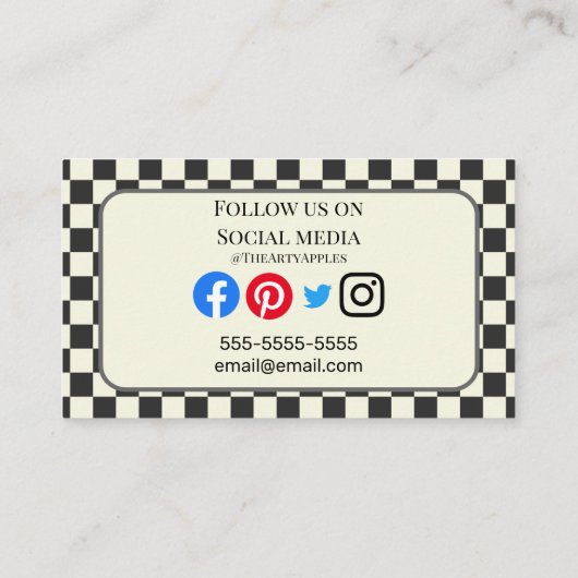 retro American diner 1960 1950s milkshake Visitekaartje (Achterkant)