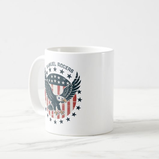 Retro American Eagle Koffiemok (Voorkant links)