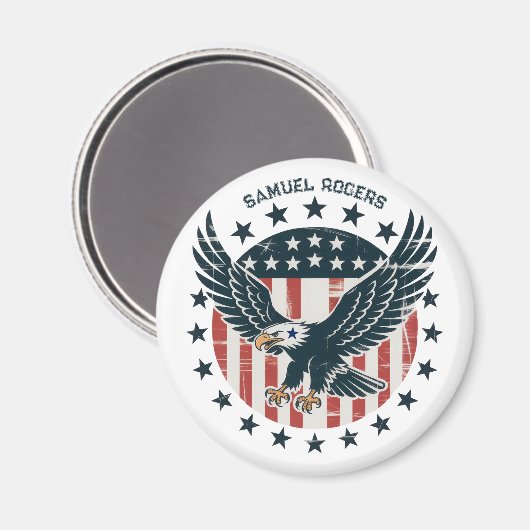 Retro American Eagle  Magneet (Voorkant / Achterkant)