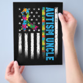 Retro American Flag Autism oom Awareness Flyer (Hand)