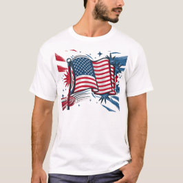 Retro American Flag Burst T-shirt