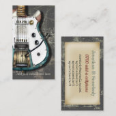 Retro American Flag Electric Guitar Visitekaartje (Voorkant / Achterkant)