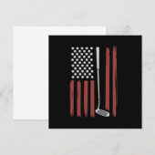 Retro American Flag Golf Golfer Funny Golf Club Kaart (Voorkant / Achterkant)