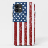 Retro American Flag iPhone Case (Achterkant)