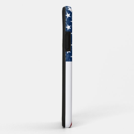 Retro American Flag iPhone Case (Achterkant/rechts)