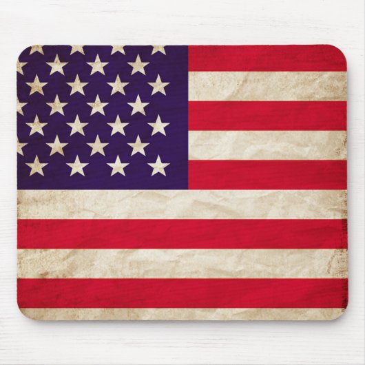  Retro American Flag Muismat (Voorkant)