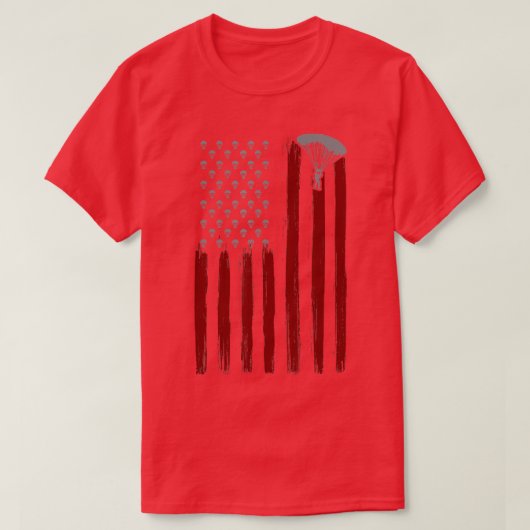 Retro American Flag Parachute Gift for Skydiver Sk T-shirt (Design voorkant)