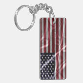 Retro American Flag Sleutelhanger (Voorkant Links)