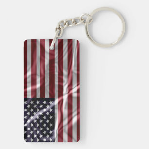Retro American Flag Sleutelhanger