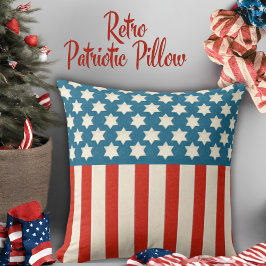  Retro American Flag Stars en Stripes Kussen