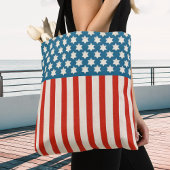 Retro American Flag Stars en Stripes Tote Bag