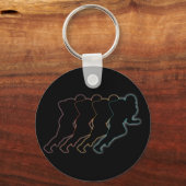 Retro American football Artwork Sleutelhanger (Voorkant)