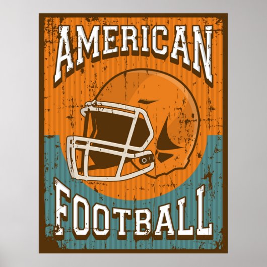 Retro American Football Poster (Voorkant)