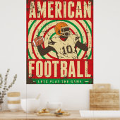 Retro American Football Poster (Keuken)