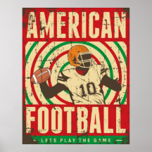 Retro American Football Poster