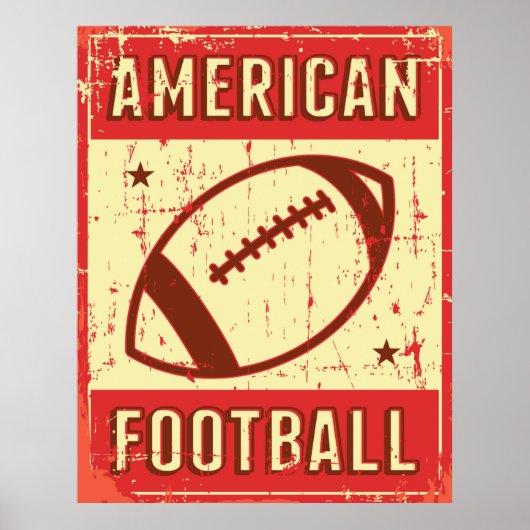 Retro American Football Poster (Voorkant)