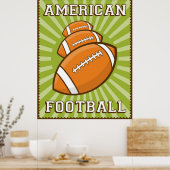Retro American Football Poster (Keuken)