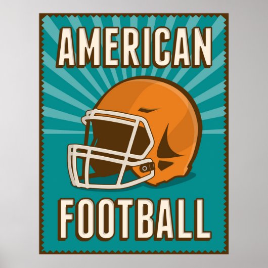 Retro American Football Poster (Voorkant)