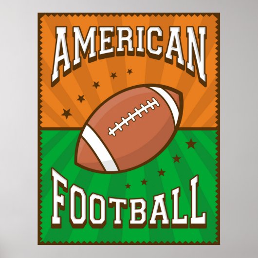 Retro American Football Poster (Voorkant)
