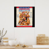 Retro American Gladiators Poster (Keuken)