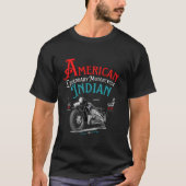 Retro American Legendary Motorcycle Indian voor Bi T-shirt (Voorkant)